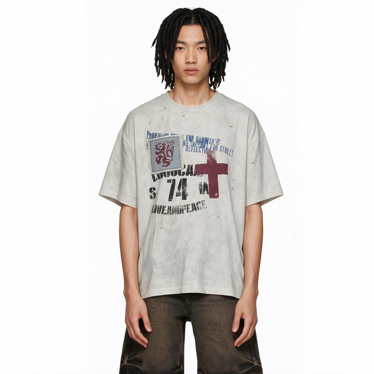 Vintage Washed White T-Shirt - Image 1